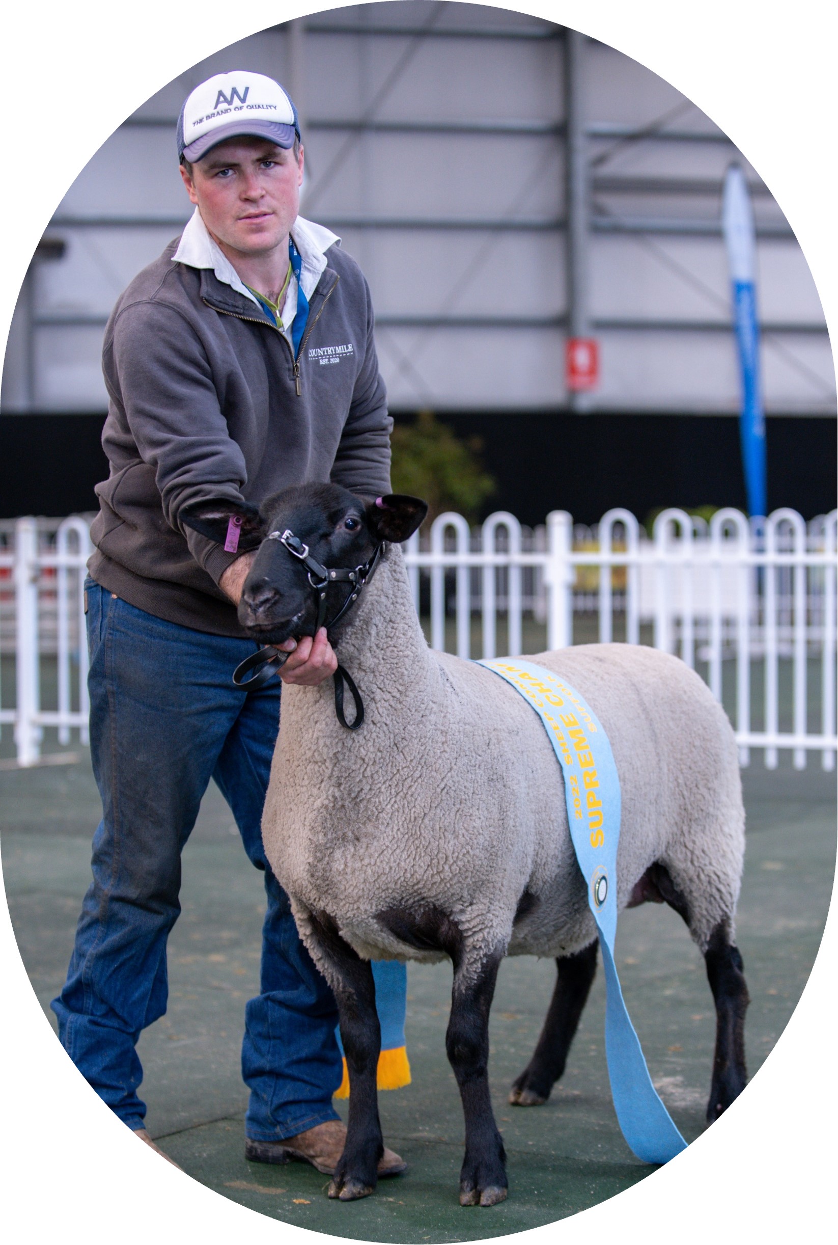 Pictured: Andrew Lakin and winning Suffolk