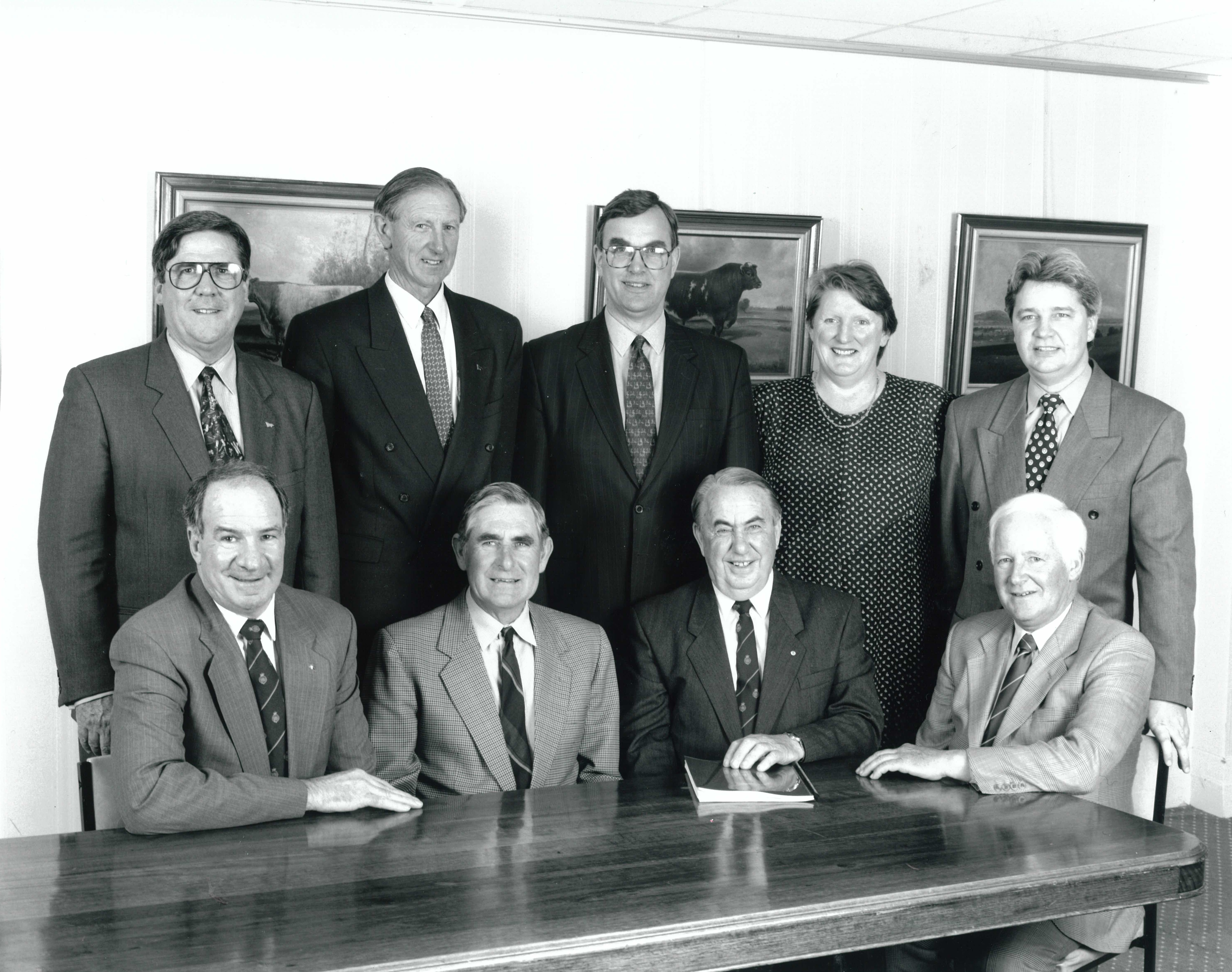 The Royal Agricultural Society of Victoria Board of Directors, February 1997. Peter Payne is in the back row, first on the right. Image source: Melbourne Royal Heritage Collection.
